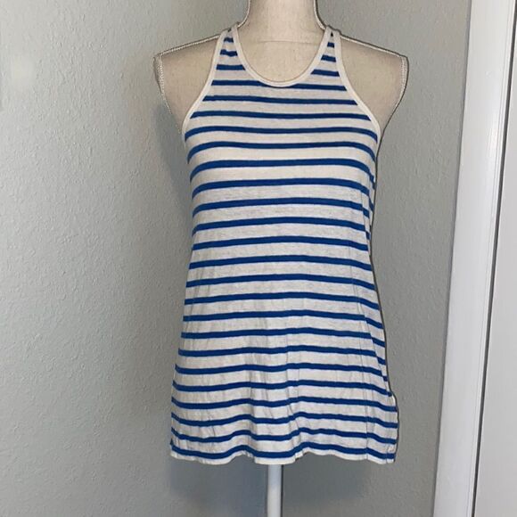 Alexander Wang high neck racer back striped tank - Picture 1 of 2